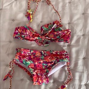 Girls floral colorful bikini